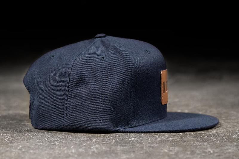 Navy Nobull Flat-Brim Snapback Women's Hats | CA J2295P